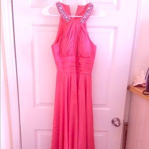 Coral Halter style dress